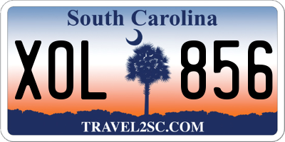SC license plate XOL856