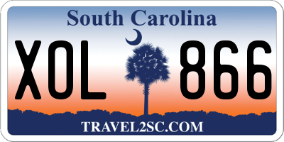 SC license plate XOL866