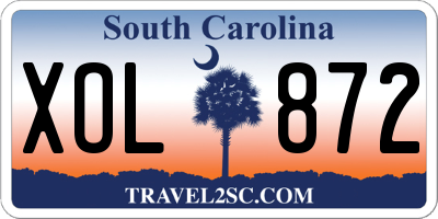SC license plate XOL872