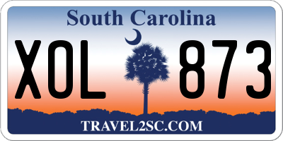 SC license plate XOL873