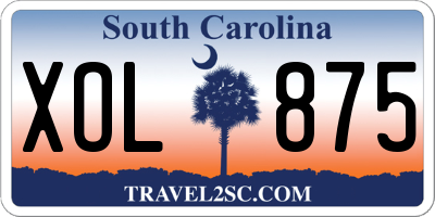 SC license plate XOL875