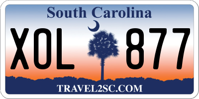 SC license plate XOL877