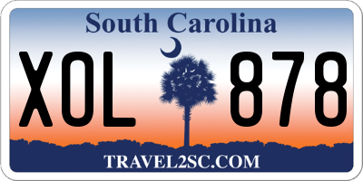 SC license plate XOL878