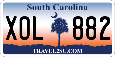 SC license plate XOL882