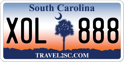 SC license plate XOL888