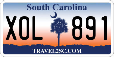 SC license plate XOL891