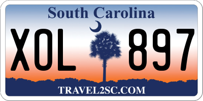 SC license plate XOL897
