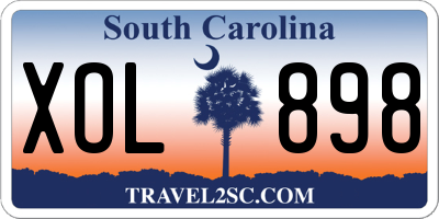 SC license plate XOL898