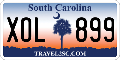 SC license plate XOL899