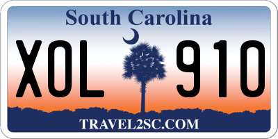SC license plate XOL910
