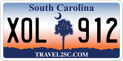 SC license plate XOL912