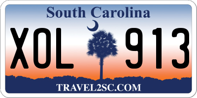 SC license plate XOL913