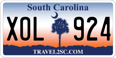 SC license plate XOL924