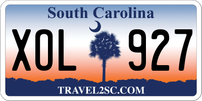 SC license plate XOL927
