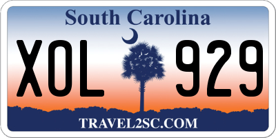 SC license plate XOL929