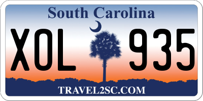 SC license plate XOL935