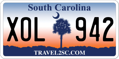 SC license plate XOL942