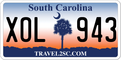 SC license plate XOL943