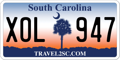 SC license plate XOL947