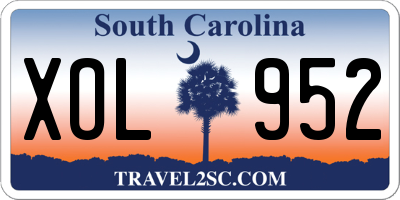 SC license plate XOL952