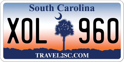 SC license plate XOL960