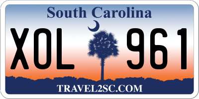 SC license plate XOL961