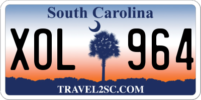 SC license plate XOL964