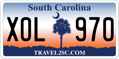 SC license plate XOL970