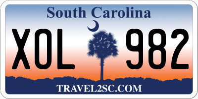 SC license plate XOL982