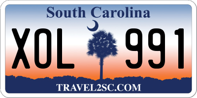 SC license plate XOL991