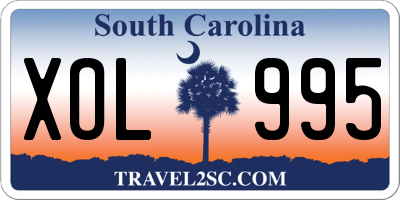 SC license plate XOL995