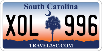 SC license plate XOL996