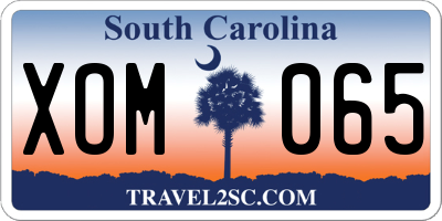 SC license plate XOM065