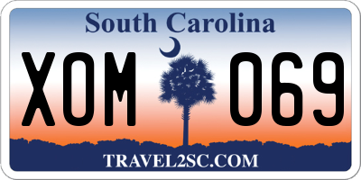 SC license plate XOM069