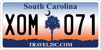 SC license plate XOM071