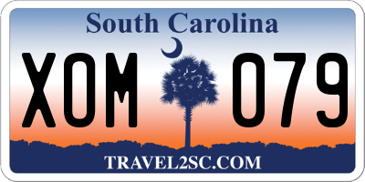 SC license plate XOM079