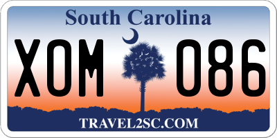 SC license plate XOM086