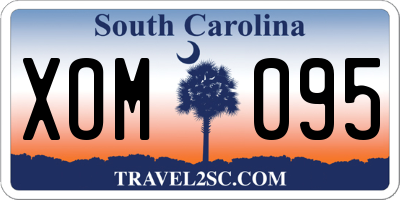 SC license plate XOM095
