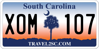 SC license plate XOM107