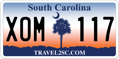 SC license plate XOM117