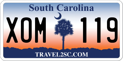 SC license plate XOM119
