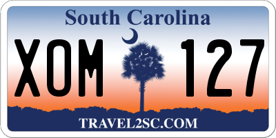 SC license plate XOM127