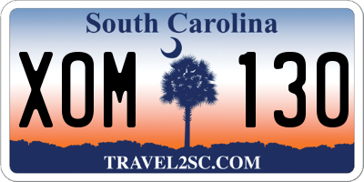 SC license plate XOM130