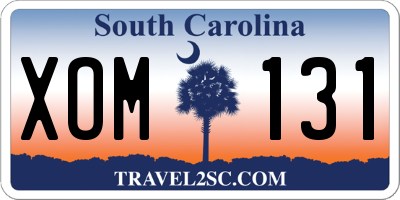 SC license plate XOM131