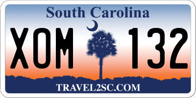 SC license plate XOM132