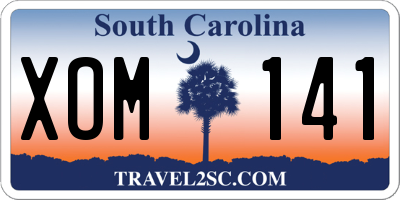 SC license plate XOM141