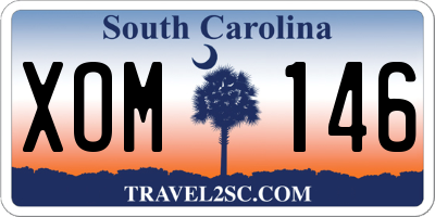 SC license plate XOM146