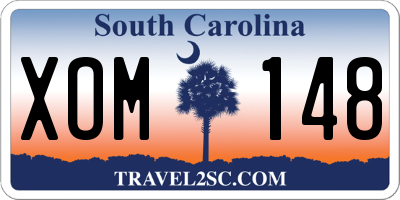 SC license plate XOM148