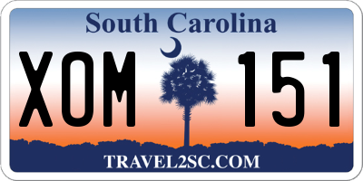 SC license plate XOM151