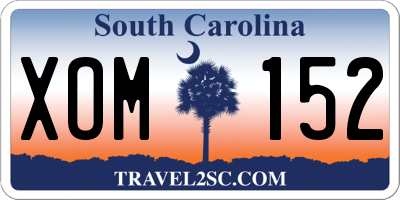 SC license plate XOM152
